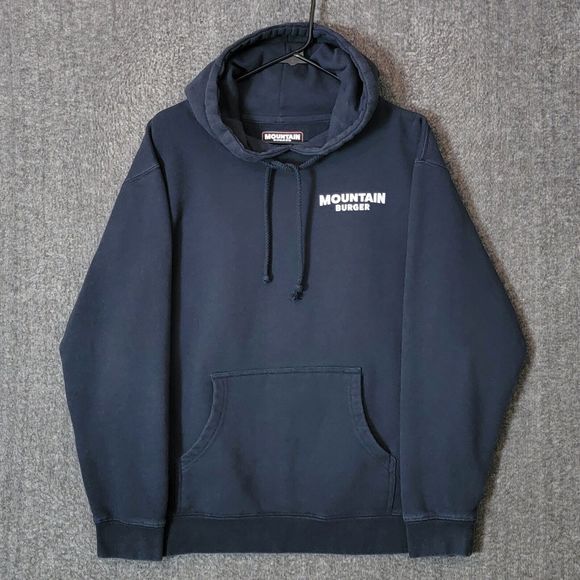 Mountain Burger Bend Oregon Hoodie Mens Medium Black Burgers Elevated - Picture 3 of 11